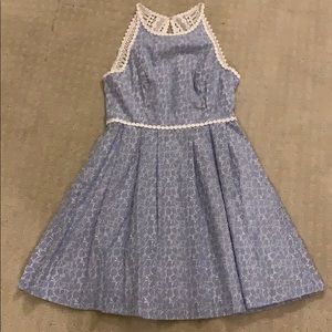 Lilly Pulitzer Yarn Die Stripe Floral Eyelet Dress